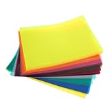 Cabilock 50 Hojas Celofán Translúcido de Colores Papel para Manualidades DIY Filtro de Luz para Arte Infantil Envoltorios Decorativos y Proyectos Escolares