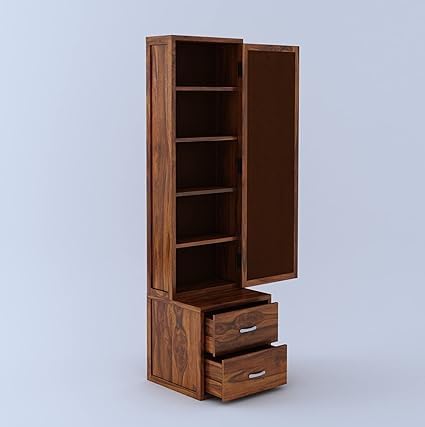 HARDIKA Furniture Solid Sheesham Wood Dressing Table with Mirror and Storage 2 Drawer|Brown|-image-39