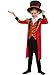 Smiffy's-Smiffys Deluxe Ringmaster Costume, color rosso, L-Age 10-12 años 51021L