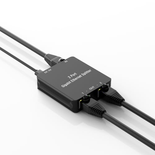 Répartiteur Ethernet RJ45 Gigabit ZUZONG 1 entrée 2 sorties haut débit 1000 Mbps pour deux appareils
