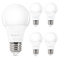 VATION LIGHTING 4 Pack 40W Equivalent A19 LED Light Bulbs, Daylight 5000K, Non-Dimmable Efficient 5Watt, 450 Lumens, ETL/UL Listed, E26 Standard Base, Energy Efficient for Bedroom Home Office