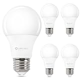 VATION 4 Pack A19 LED Light Bulb, 40 Watt Equivalent, Efficient 5Watt, 450 Lumens, Daylight 5000K, E26 Medium Base, Non-Dimmable, ETL/UL Listed