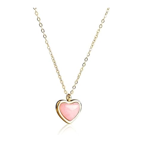 Temoto Pink Heart Necklace for Women Cover