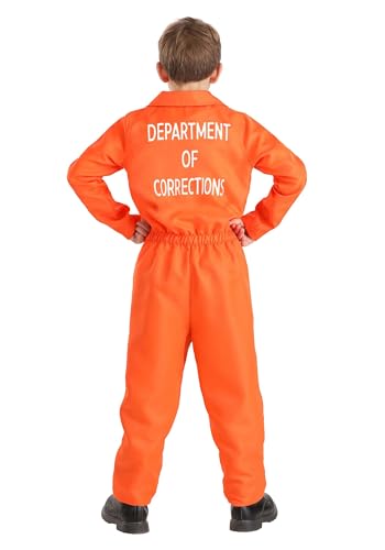 Disfraz infantil de uniforme naranja de prisión miniatura 3