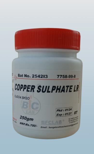 BFC COPPER SULPAHTE LR - 250gm CUPRIC SULPHATE (CuSO4.5H2O) CAS No.7758-99-8 (B073S9CDWW) Amazon Price History, Amazon Price Tracker
