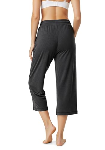 Sexy Basics Women's Ultra Soft French Terry Cotton Capri Bottoms | Drawstring & Pockets Pants | Multi Packs4