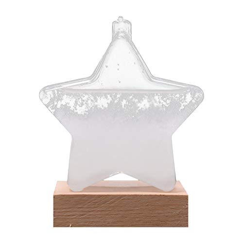 Storm Glass Wettervorhersage – Wetterstation Glasbarometer mit Holzsockel für hochwertige Dekoration Zuhause und Büro
