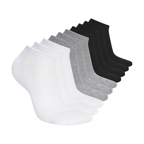 Image of Skechers Women's 10-pack Half Terry Classic Low Cut Socks, Comfort-fit & Cushioned Footbed