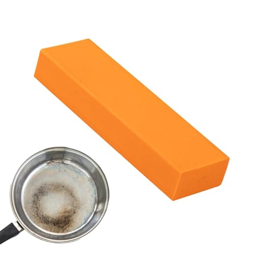 GLANSI Rust Removal Eraser, Shower Head Rust Remove Eraser, Metal Rust Remover Pads, Rubber Rust Elimination Scrubber for Kitchen Sinks, Faucets, Showerheads, Tableware and Pot Bottoms, Orange1