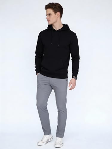 Image of Urbano Fashion Men's Straight Fit Mid Rise Cotton Casual Chinos Trousers Stretch
