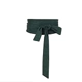 Tong Gu Women Wide Bow Obi Belt Sash Tie Cinch Waist Strap Self Tie Wide Waist Strap for Woman Dress
