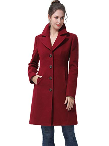 Amazon.com: BGSD Women Ros Wool Blend Single Breasted Walking Coat