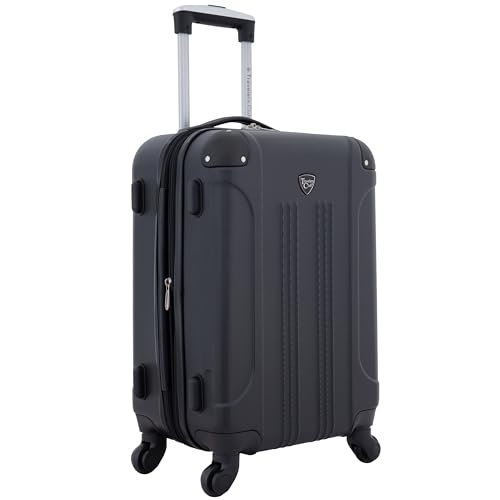 Travelers Club Luggage Chicago 20 Inch Expandable Carry-On Spinner, Black, One Size image 8