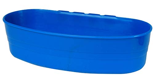 Pet Lodge® Plastic Cage Cup | Bunny Cage Cup | Feeder & Waterer for Small Animals | Mountable Hooks for Any Wire Type | Durable Plastic | 1 Quart | Blue