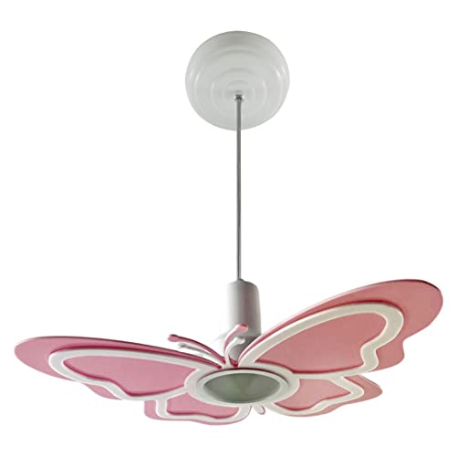 Luminária Pendente Borboleta Rosa Quarto infantil