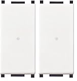 Vimar 14100 Plana Interruttore 1P 10 AX 250 V~ assiale illuminabile, tasto sostituibile, bianco. Max 100 W per lampade con alimentatore integrato (IEC 60669-1:2017)