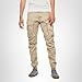 Rovic Zip 3D Straight Tapered Fit Cargo Pants, Dune, 40W x 34L