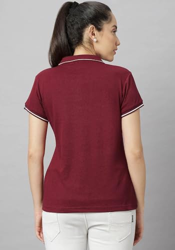 Image of Wear Your Opinion Womens Premium Pique Polo Collar Neck T-Shirt Womens Premium Pique Polo Collar Neck T-Shirt (Design: Tipped Polo)