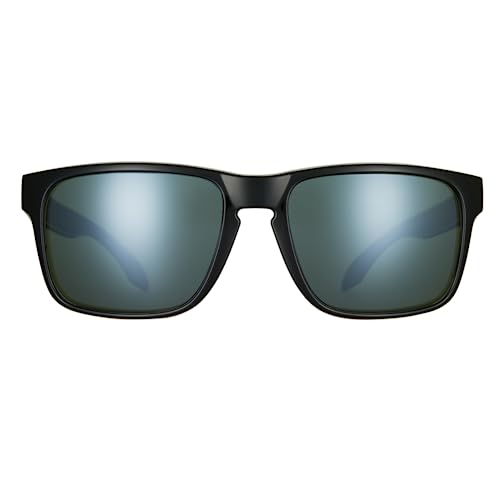 B.N.U.S Sunglasses Shades for men women Sliver mirrored lenses Polarized (B7066 Black/Polarized silver Flash, Glass Lens)