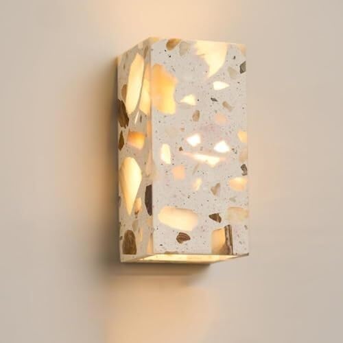 HVVRNEWF Modern Terrazzo Wall Sconces Square and Rectangular Shapes Wall