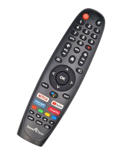 Adatto per TV Smart Tech: Telecomando originale per TV Smart-Tech 24HA20T3 32HA10T3 32HA10V3 43QA20V3 43UA10V3 43UA20T3 50UA10V3 50UA20T3 55QA20V3 65QA20V3 65UA10V3 65UA20T1
