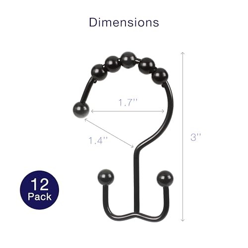 Double Shower Curtain Hooks