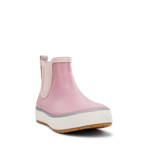 Image of Western Chief Womens Waterproof Element Chelsea Rain Boots | Ladies pull on ankle boot with reflective details, cushioned insole, and traction outsole for wet weather and casual wear.