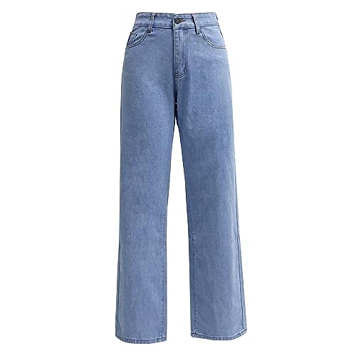 Womens Jeans High Waisted Straight Leg Pants Loose Stretchy Wide Leg Jeans with Pockets Casual Trendy Trousers3