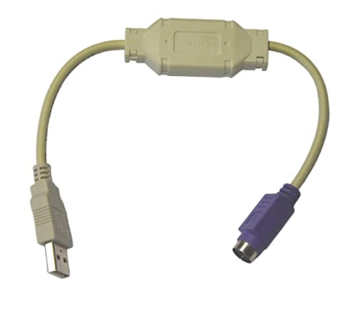 Media Express Adaptador de PS2 Mini DIN a USB para teclados y Ratones, Gris