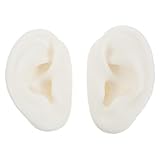 UKCOCO Modelo de Oreja Artificial de Silicona Flexible Tamaño L para Exhibición de Pendientes, Molde Anatómico Realista de Oído Humano para Joyería y Acupuntura, Uso en Salones y Tiendas