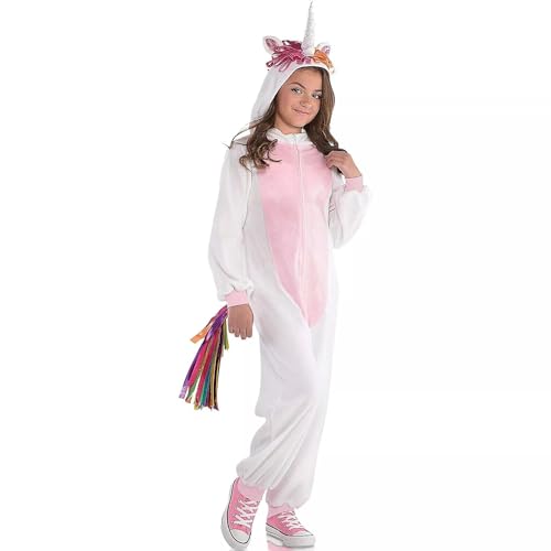 Disfraz completo de unicornio con capucha para niñas miniatura 1