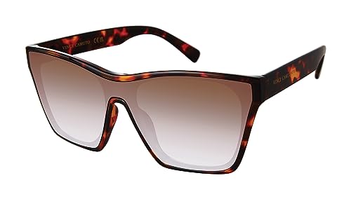 Vince Camuto Óculos de sol feminino Vc1089 Shield quadrado 100% protetor UV. Presentes de luxo para ela, 140 mm, Tartaruga, 140 mm