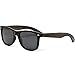 GOWOOD Lunettes de soleil pour homme et femme avec branches en bois d’ébène et verres polarisés