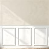Peel and Stick Wainscoting Panels, 3 Set 20'x27' Wall Molding + 2pcs Chair Rail Trim, Pre-Cut Self Adhesive Premade Molding Panel for Bathroom Hallway Door Nursery Wall, Ready to Assemble
