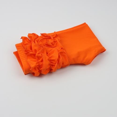 Image of HOOLCHEAN Baby Toddler and Little Girls Ruffles Buttocks Leggings Solid Color Pants