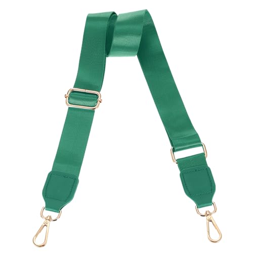 Image of uxcell Wide Shoulder Strap, 3.8cm Adjustable Purse Strap Replacement Crossbody Strap for Shoulder Bag Handbag, Green, Gold Square Mouth Buckle