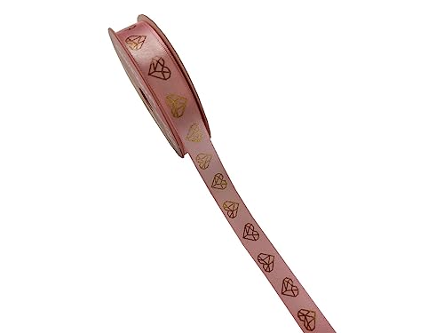 Fita De Cetim Estampada Coração Lapidado ECF003H-397 10 Metros