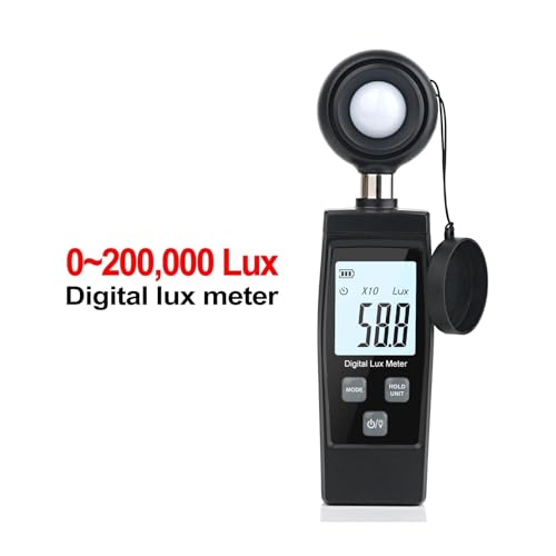Fotómetro digital de 200000 lux con sensor de iluminancia y función MÁX/MÍN 3