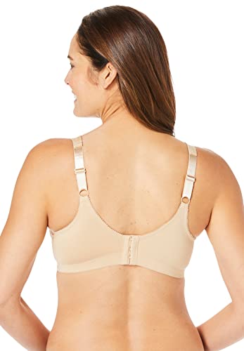 Comfort Choice Women's Plus Size Underwire Microfiber T-Shirt Bra - 50 Ddd, Nude Beige #TOP1