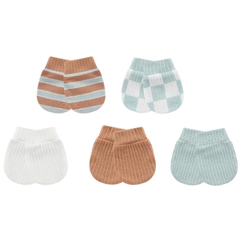 Newborn Baby Boy Girl Caps Mittens Socks Set Cotton Baby Essentials Accessories (Hats+Gloves+Socks)3