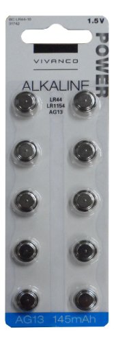 Vivanco BC LR44-10 Lot de 10 piles boutons alcalines