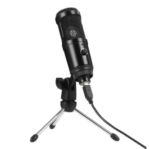 Microphone à condensateur USB avec support réglable pour PC portable