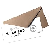 Carte à gratter,Voyage,Week-end,Vacances,Surprise, cadeau (Carte Week-end en famille, Enve...