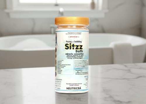 Image of Sitzz Bath Powder 200g- Fizzing & Bubbling Sitz Bath Soak for Period Cramps Hemorrhoids, Perineal Care, Postpartum Relief, and Intimate Hygiene - for Foot Bath Body Relax Muscle Relieves Aches Pain