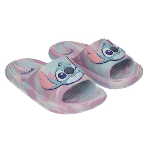 CERDÁ LIFES LITTLE MOMENTS Disney Lilo & Stitch Kids Slip On Sliders for Home Beach and Holiday Wear (UK Footwear Size System Little Kid Women Numeric Range Medium 10 11)
