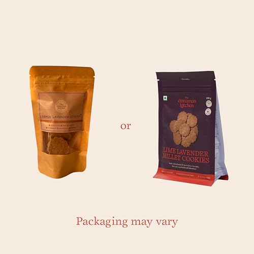 Image of The Cinnamon Kitchen Lime Lavender Millet Cookies (100 g) | Gluten-Free | Refined Sugar Free | Made With Millets| Organic Savory Snacks | 100% Natural Ingredients | As Seen On Shark Tank