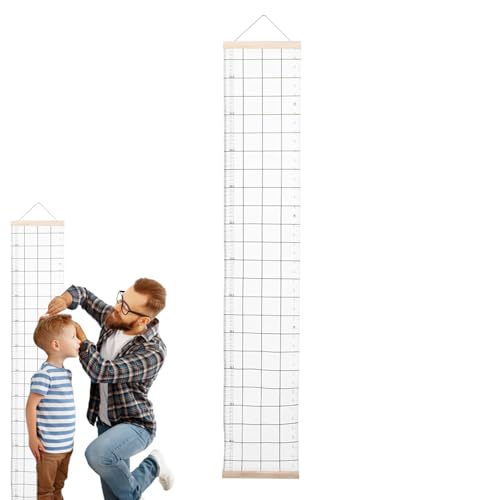 Medición de pared para niños, tabla de crecimiento de pared de lona para niños, regla de medición colgante, impermeable, extraíble, decoración de dormitorio para niños y niñas