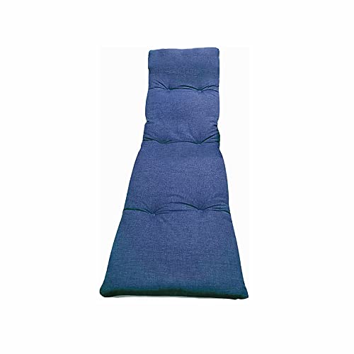 Genérico Cojín Tumbona Colchón Colchoneta Tumbona Acolchada 180 x 55 x 8 cm Classic Texturas Colchoneta para sillas de Terraza (Liso Azul)