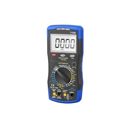 Multímetro digital de pinza HP-770M Auto Rango RMS para medición AC/DC con detector NCV y prueba de transistor miniatura 1