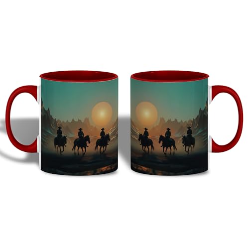 Taza de cerámica para café con diseño vaquero, 11 oz miniatura 2